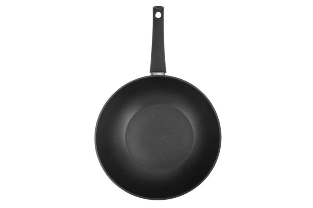 Γουόκ Silveral με αντικολλητική επίστρωση Silver - Black 28x8cm. Γουόκ Silveral με αντικολλητική επίστρωση Silver - Black 28x8cm.