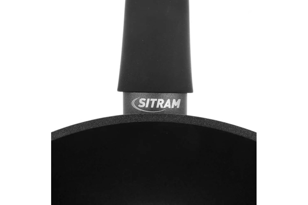 Γουόκ Silveral με αντικολλητική επίστρωση Silver - Black 28x8cm. Γουόκ Silveral με αντικολλητική επίστρωση Silver - Black 28x8cm.