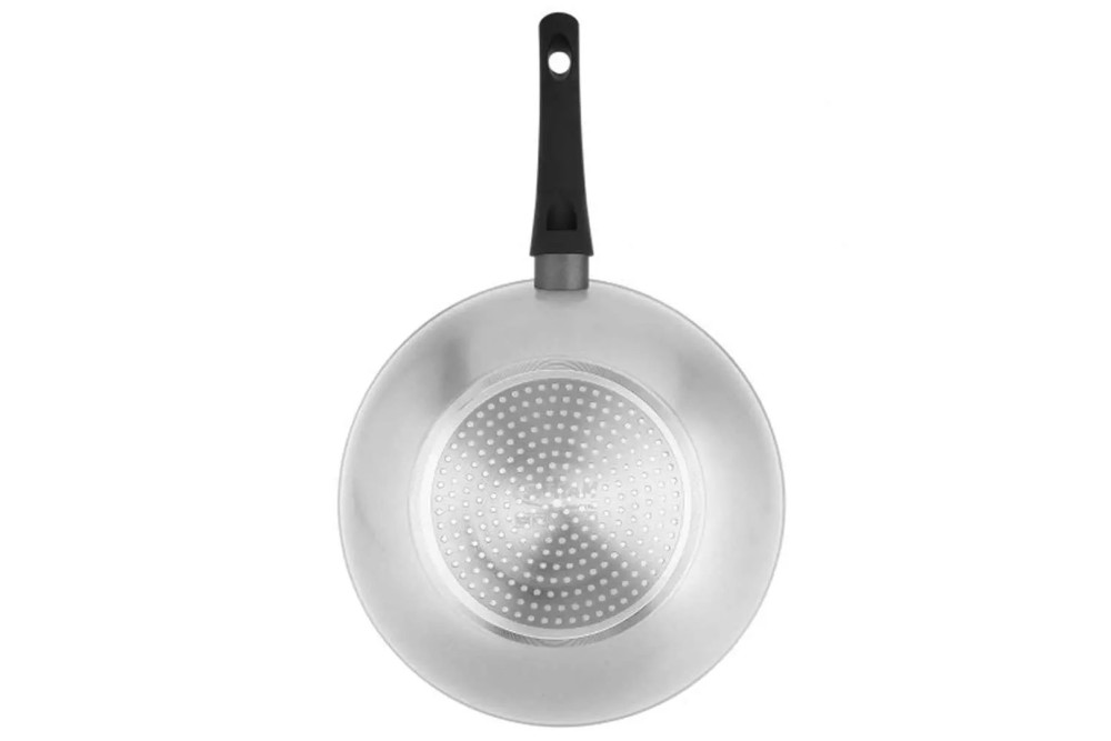 Γουόκ Silveral με αντικολλητική επίστρωση Silver - Black 28x8cm. Γουόκ Silveral με αντικολλητική επίστρωση Silver - Black 28x8cm.