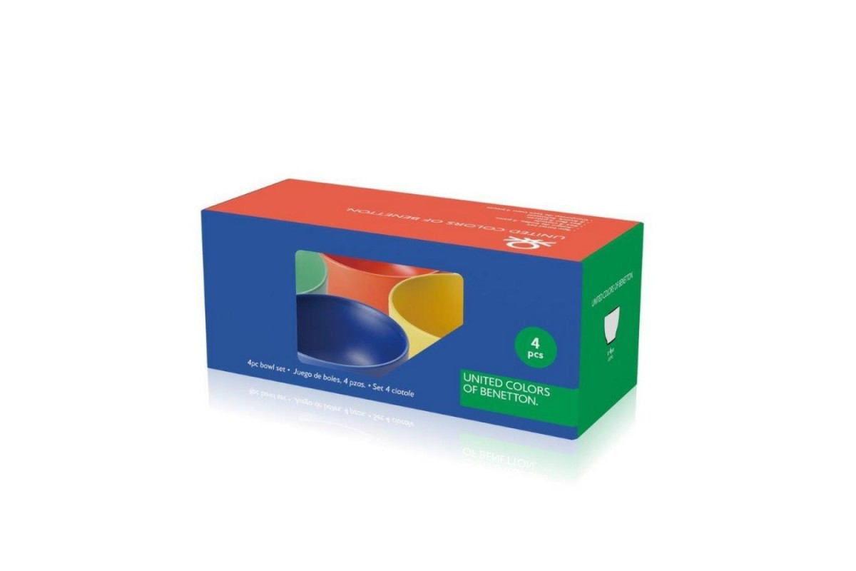 ΜΠΟΛ ΔΗΜΗΤΡΙΑΚΩΝ ΚΕΡΑΜΙΚΟ BENETTON BERGNER MULTICOLOR 14cm ΣΕΤ 4τεμ.