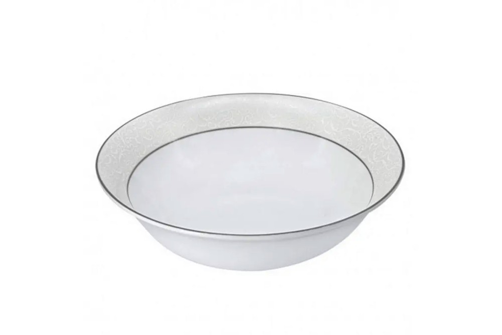 Σαλατιέρα Πορσελάνινη Φ23cm White-Platinum