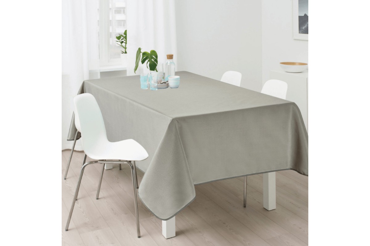 Τραπεζομάντηλο Αλέκιαστο Beige 100% Pol.  150X150Cm