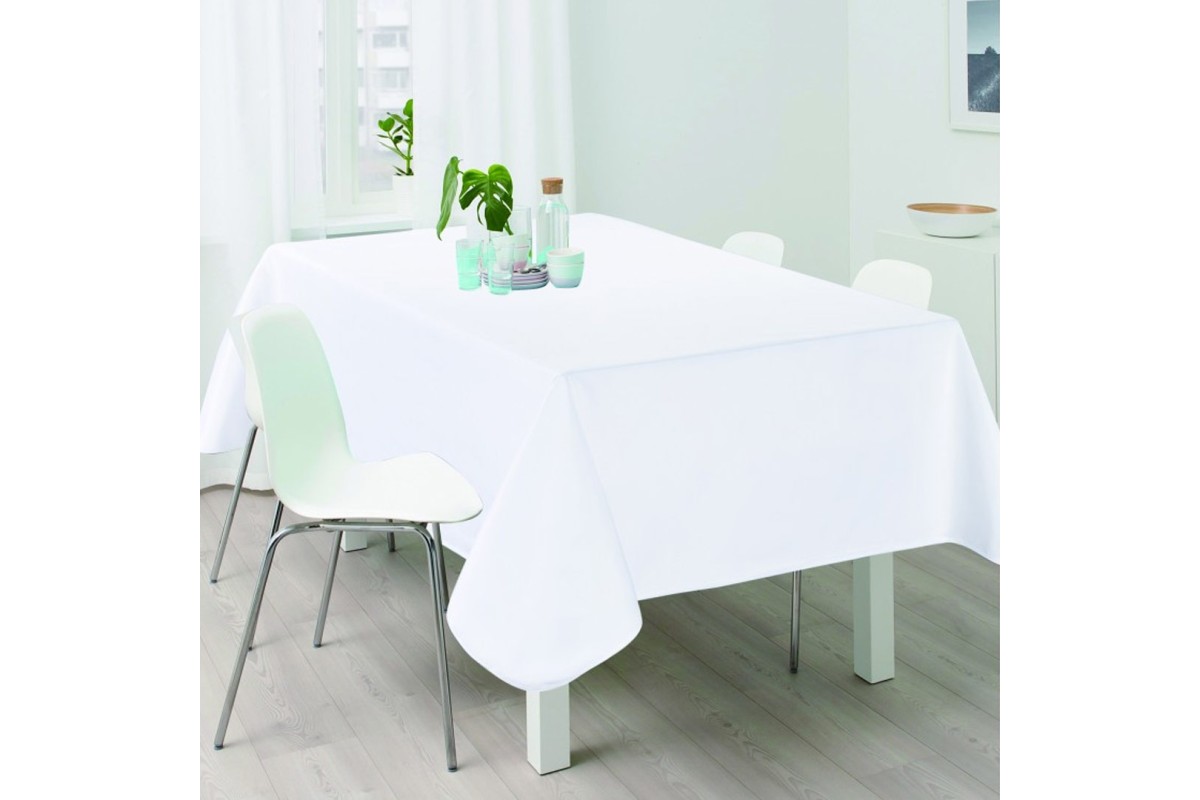 Τραπεζομάντηλο Αλέκιαστο White 100% Pol. 150X150Cm