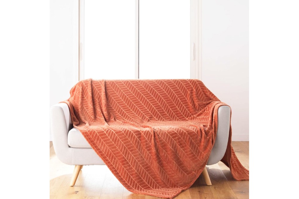 Ριχτάρι-Κουβέρτα Ζακάρ Σχ.Arya Terracotta 180X220 100% Pol. Ριχτάρι-Κουβέρτα Ζακάρ Σχ.Arya Terracotta 180X220 100% Pol.