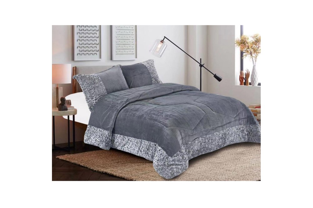 Πάπλωμα Φανέλα+2Τμχ Μαξ/Κεσ Σχ.Pilar Grey Πάπλωμα Φανέλα+2Τμχ Μαξ/Κεσ Σχ.Pilar Grey