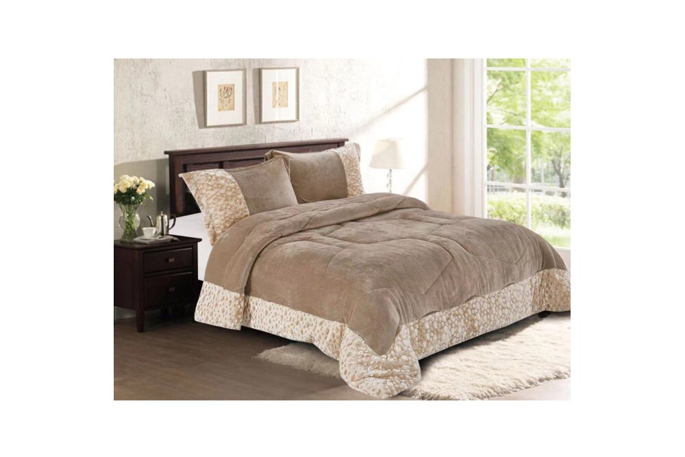 Πάπλωμα Φανέλα+2Τμχ Μαξ/Κεσ Σχ.Pilar Beige Πάπλωμα Φανέλα+2Τμχ Μαξ/Κεσ Σχ.Pilar Beige