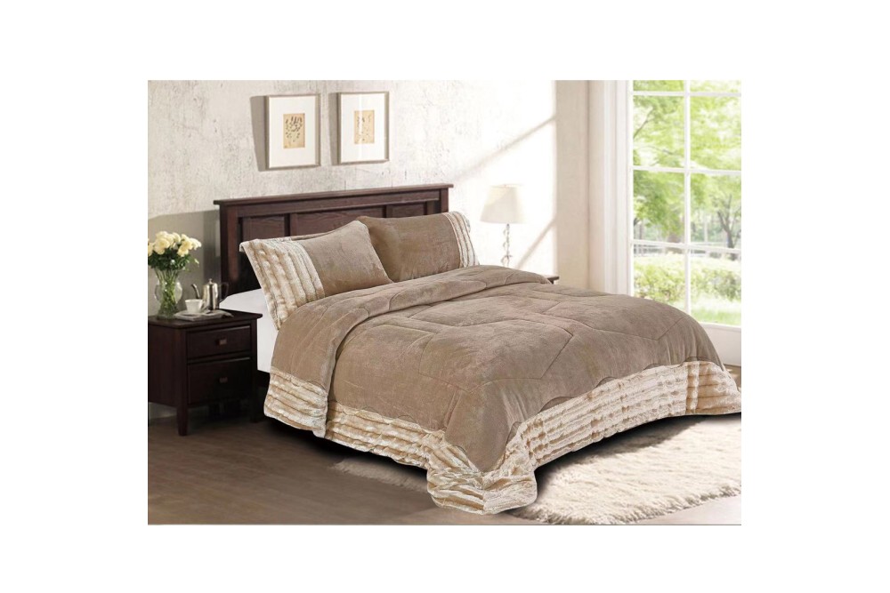 Πάπλωμα Φανέλα+2Τμχ Μαξ/Κεσ Σχ.Carmen Beige Πάπλωμα Φανέλα+2Τμχ Μαξ/Κεσ Σχ.Carmen Beige