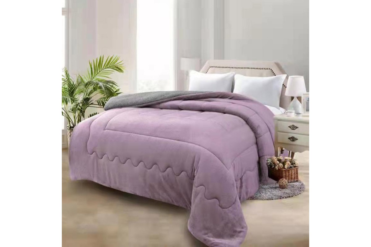 Πάπλωμα-Φανέλα Σχ.Arizona Amethyst 220X240 Με Κάτω Όψη Sherpa 100%Pol.