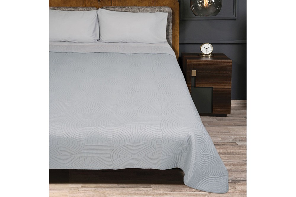 Κουβερλί Ultrasonic Ala Grey - Light Grey 160x220cm