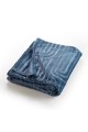 Κουβέρτα - Ριχτάρι Flannel Super Soft με ανάγλυφο σχέδιο Mariolis Blue 150x220cm.