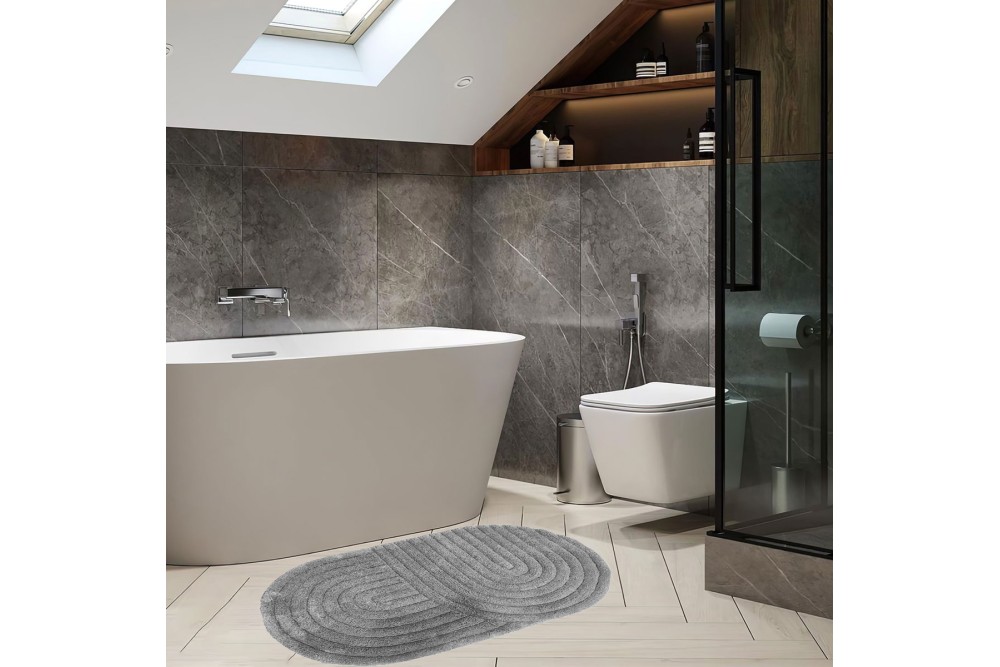 Πατάκι Μπάνιου Maril Grey 100% cotton 50x80cm.