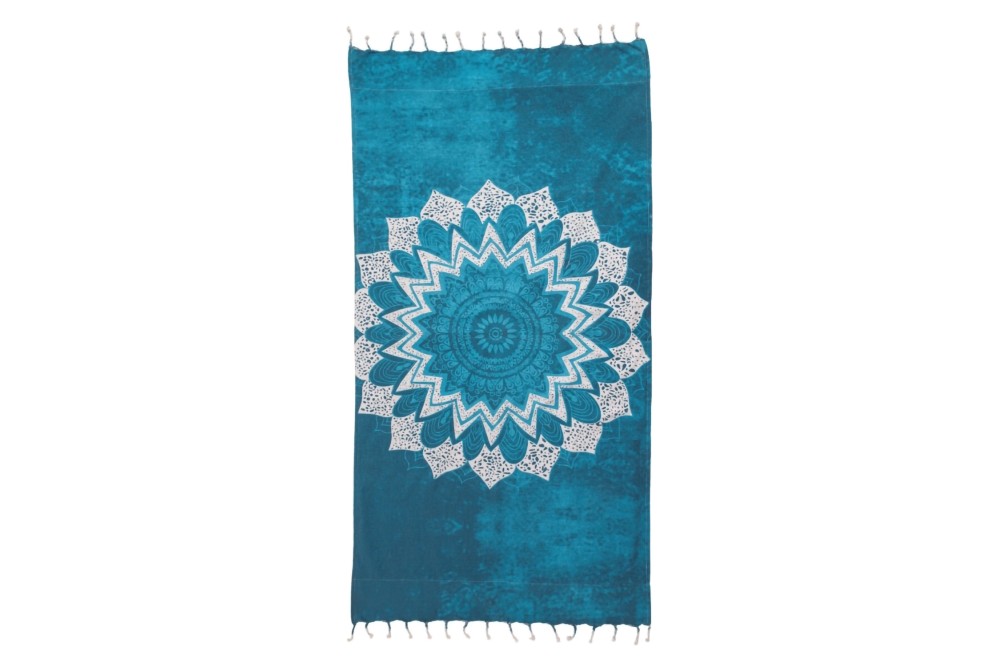 Πετσέτα θαλάσσης διπλής όψης Boho Blue 90x180cm.