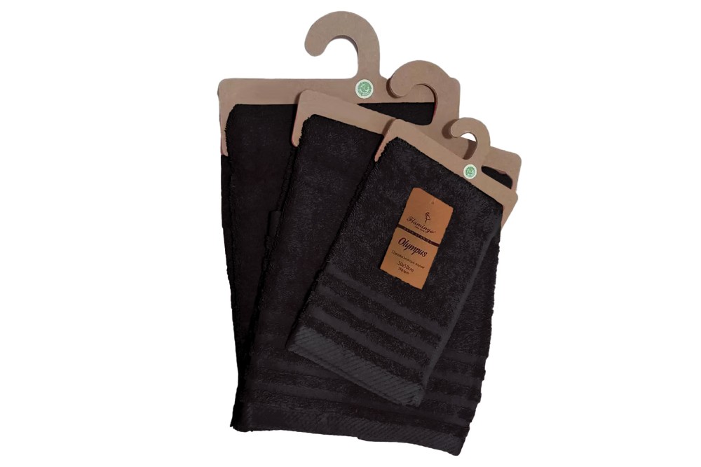 Πετσέτα Πενιέ Olympus 70x140cm Black 550gsm 100%Cotton