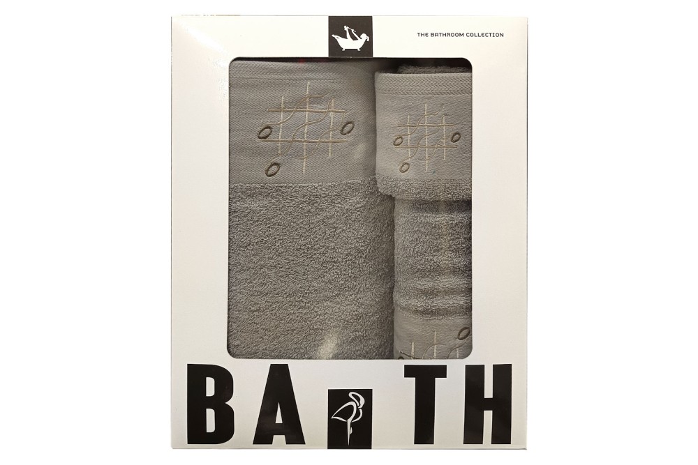 Πετσέτες με κέντημα στη φάσα σε κουτί Scarlet 430gsm 100% Cotton Σετ 3 τεμάχια