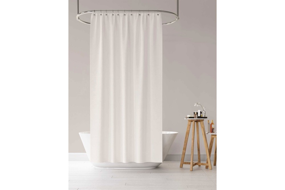 Κουρτίνα μπάνιου με κρίκους Σχ.Diana white 180x200cm 100% pol.