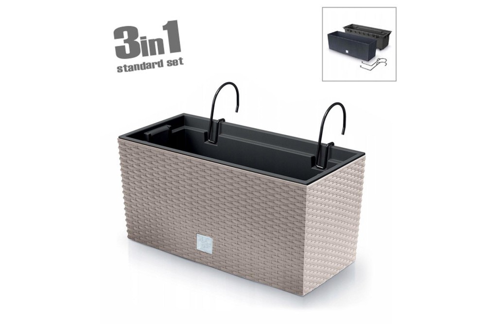 Ζαρντινιέρα Κρεμαστή 3 σε 1 Rato Case W Μόκα 39,5x18,5x19,5cm. Ζαρντινιέρα Κρεμαστή 3 σε 1 Rato Case W Μόκα 39,5x18,5x19,5cm.