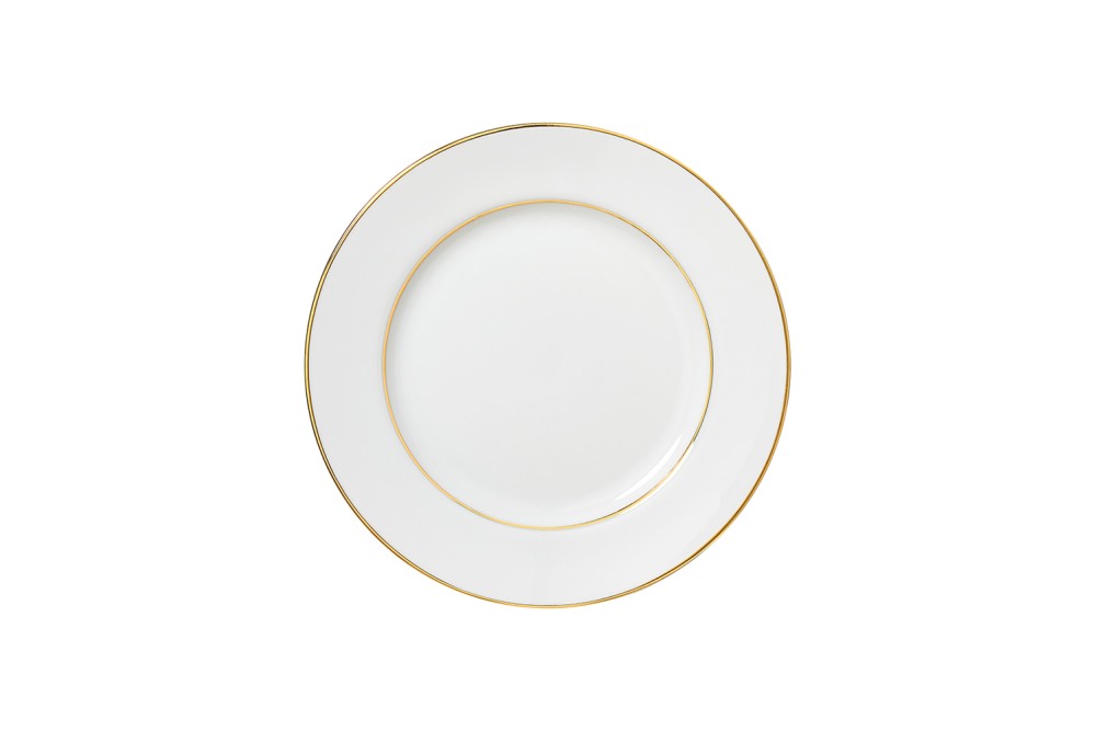 Πιάτο Πορσελάνης Φρούτου Golden Rim 20cm. Πιάτο Πορσελάνης Φρούτου Golden Rim 20cm.