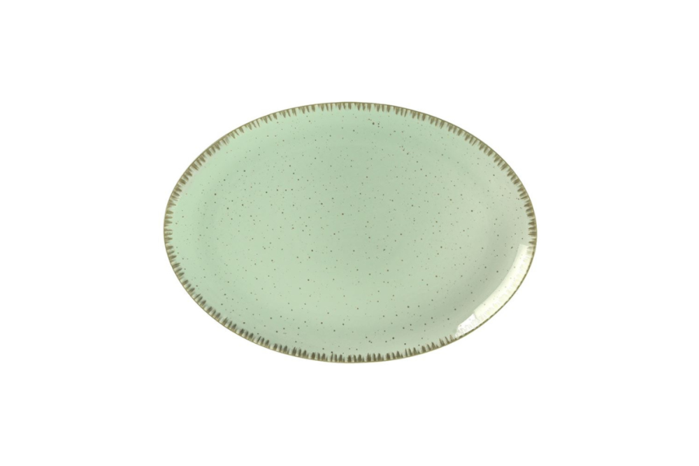 Πιατέλα Πορσελάνης Οβάλ Pistachio 31cm. Πιατέλα Πορσελάνης Οβάλ Pistachio 31cm.