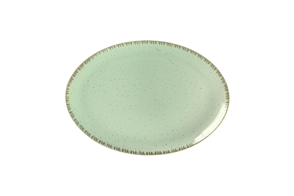 Πιατέλα Πορσελάνης Οβάλ Pistachio 36cm. Πιατέλα Πορσελάνης Οβάλ Pistachio 36cm.