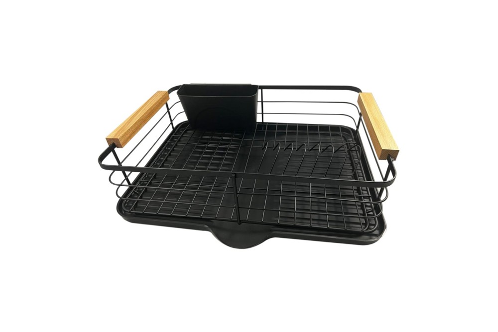 Πιατοθήκη Μεταλλική με Ξύλινες Λαβές 46,5×36,2×14 cm Πιατοθήκη Μεταλλική με Ξύλινες Λαβές 46,5×36,2×14 cm