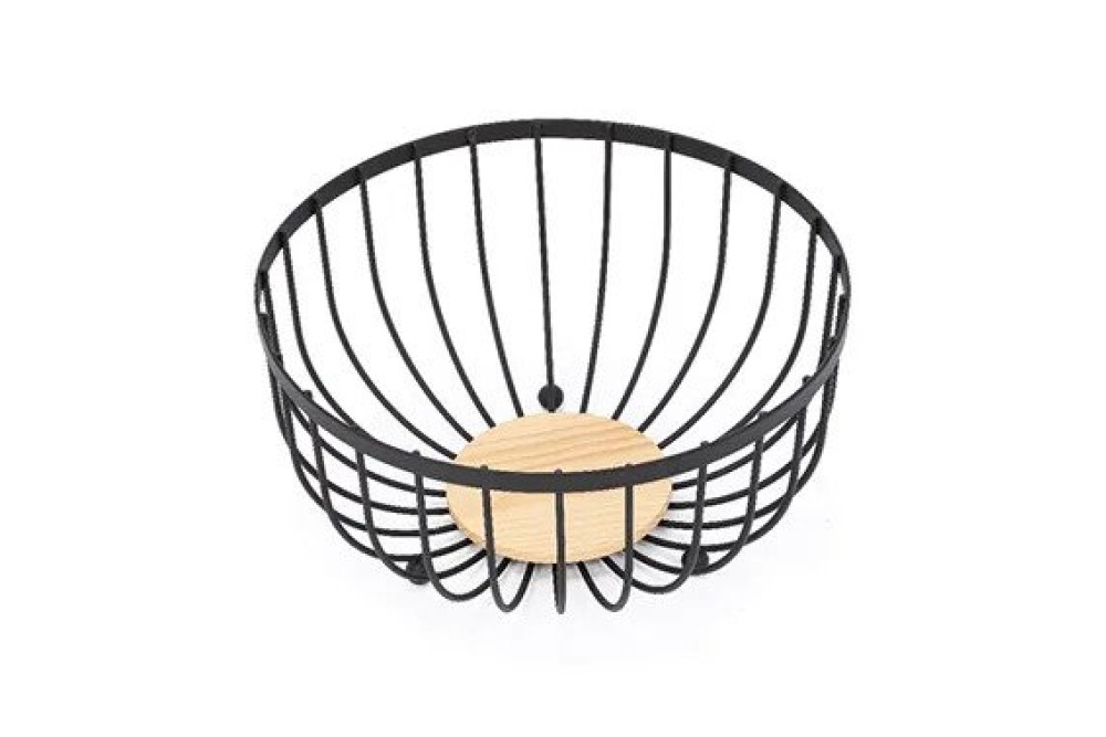 Φρουτιέρα Μεταλλική Μαύρη 25x13