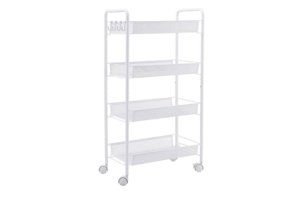 Τρόλεϊ Κουζίνας Μεταλλικό "Roco" White 44x26x83cm Τρόλεϊ Κουζίνας Μεταλλικό "Roco" White 44x26x83cm