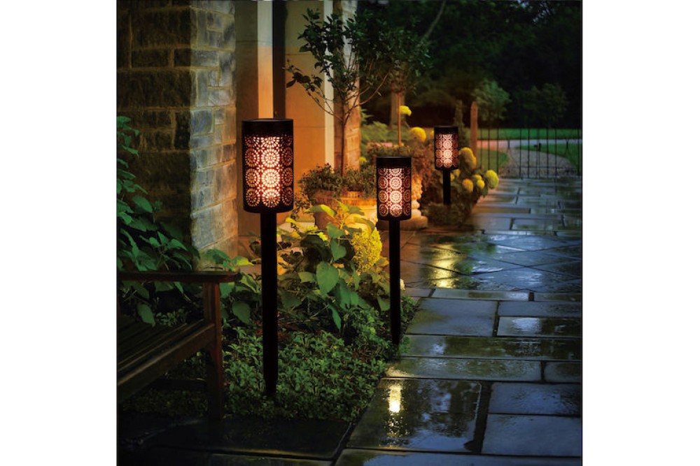 Ηλιακό φανάρι κήπου Led Φ6.5x39 εκ. 