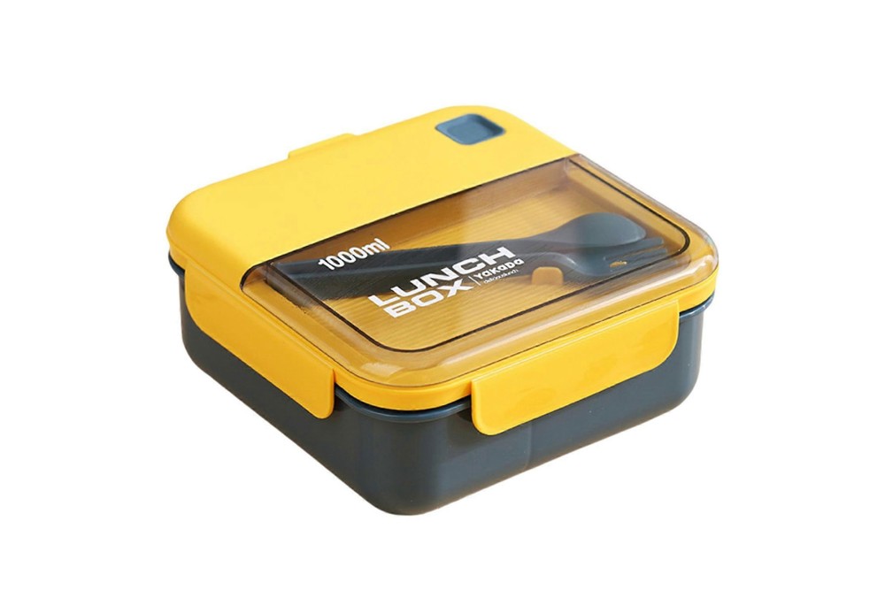 Δοχείο Φαγητού Lunch Box Πλαστικό Κίτρινο 1000ml