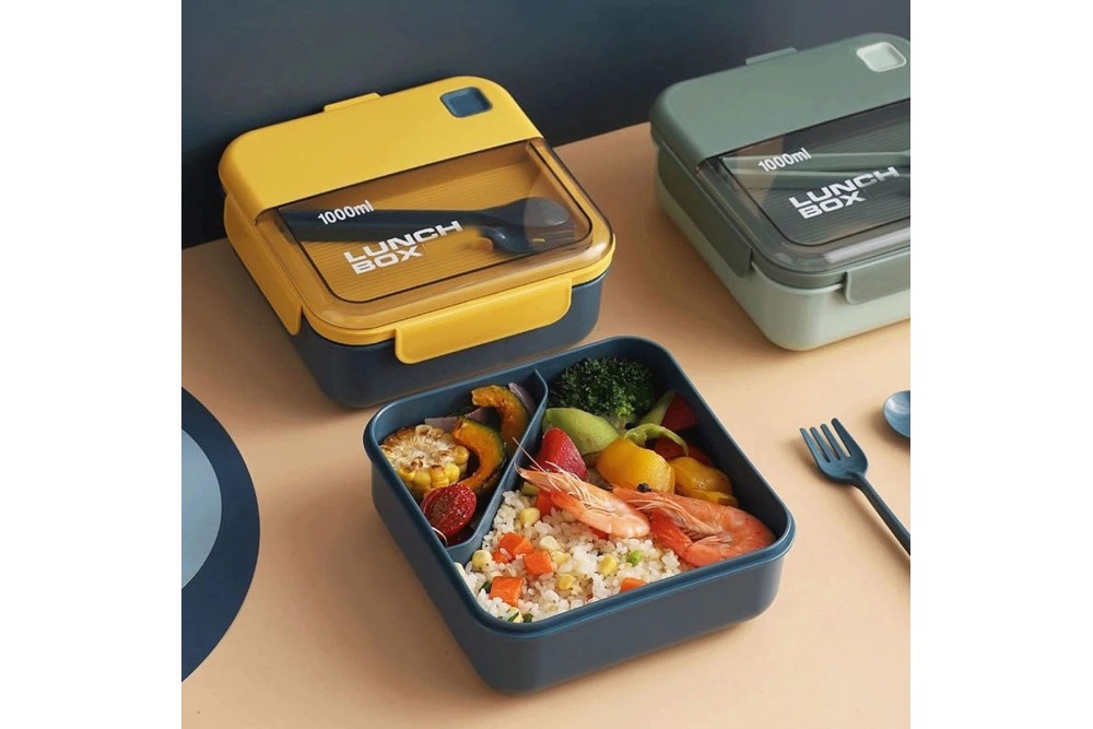 Δοχείο Φαγητού Lunch Box Πλαστικό Κίτρινο 1000ml