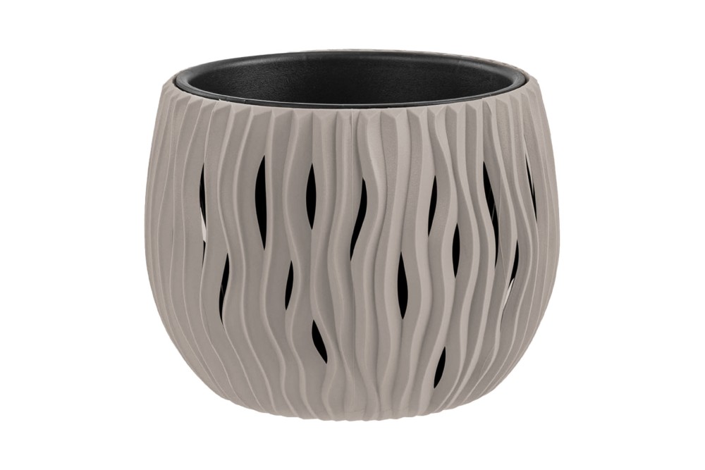 Γλάστρα Πλαστική Dora Grey Φ22x17cm