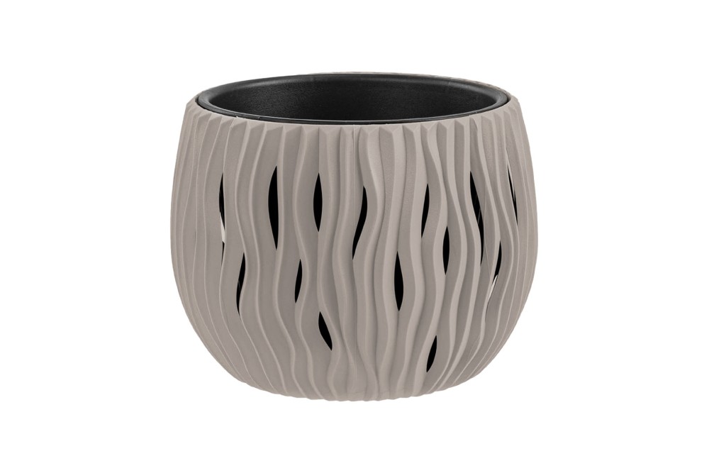 Γλάστρα Πλαστική Dora Grey Φ18x15cm