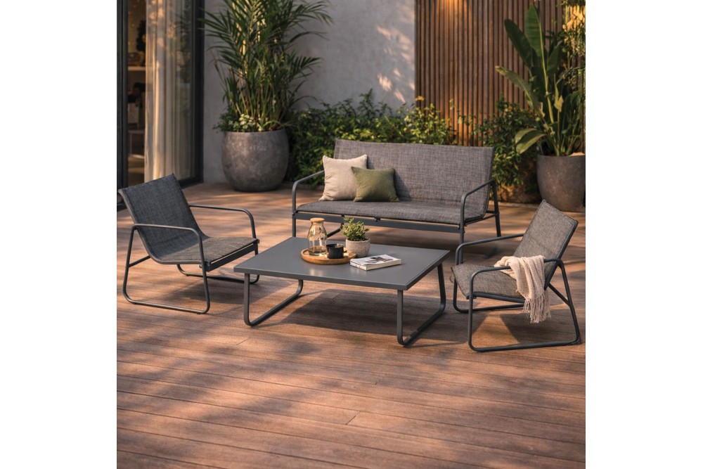 Σετ Καθιστικό Κήπου 4 τεμαχίων Grey