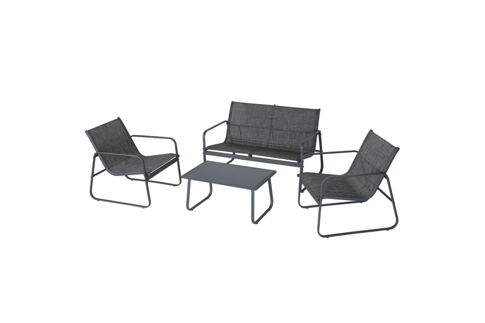 Σετ Καθιστικό Κήπου 4 τεμαχίων Grey