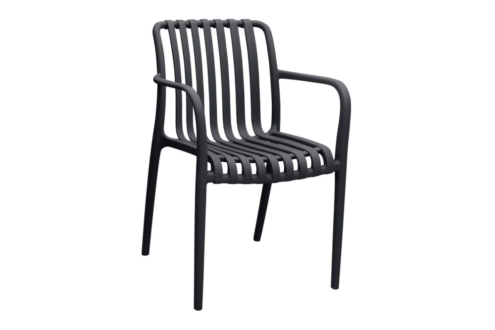 Πολυθρόνα Κήπου Πολυπροπυλενίου Black 54.5x41x81cm Πολυθρόνα Κήπου Πολυπροπυλενίου Black 54.5x41x81cm