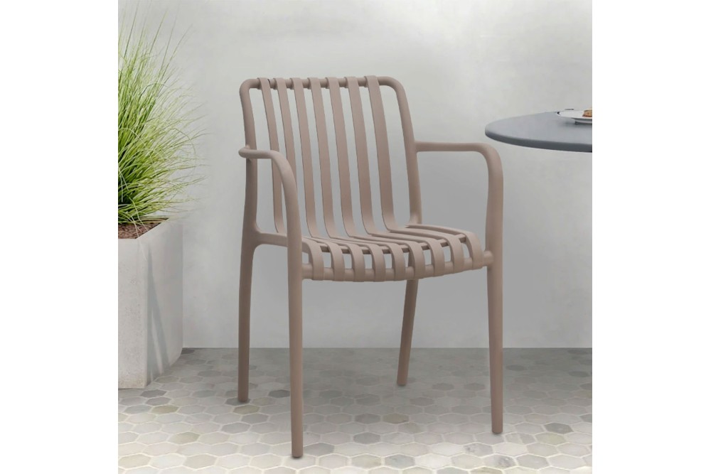 Πολυθρόνα Κήπου Πολυπροπυλενίου Cappuccino 54.5x41x81cm Πολυθρόνα Κήπου Πολυπροπυλενίου Cappuccino 54.5x41x81cm