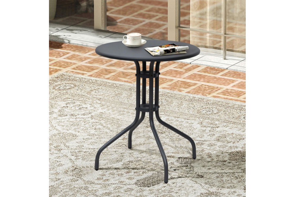 Τραπέζι Κήπου μεταλλικό Black Φ60cm.
