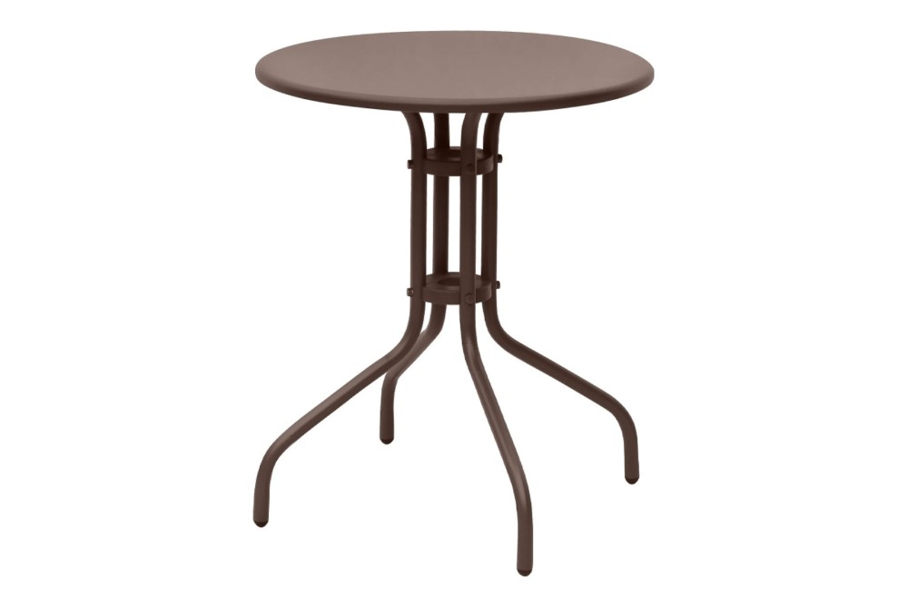 Τραπέζι Κήπου μεταλλικό Brown Φ60cm.