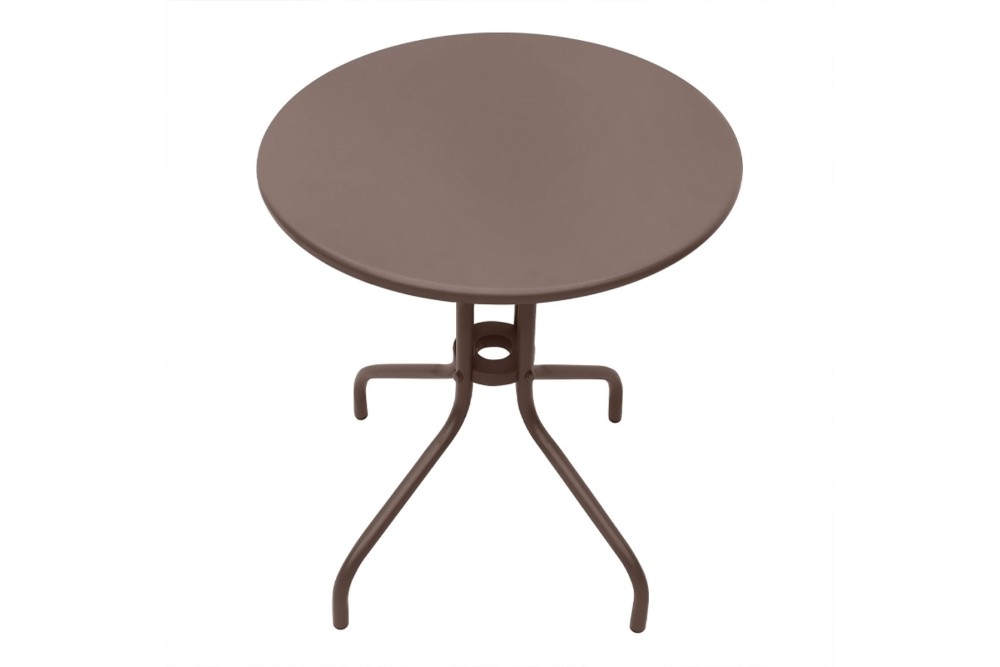 Τραπέζι Κήπου μεταλλικό Brown Φ60cm.