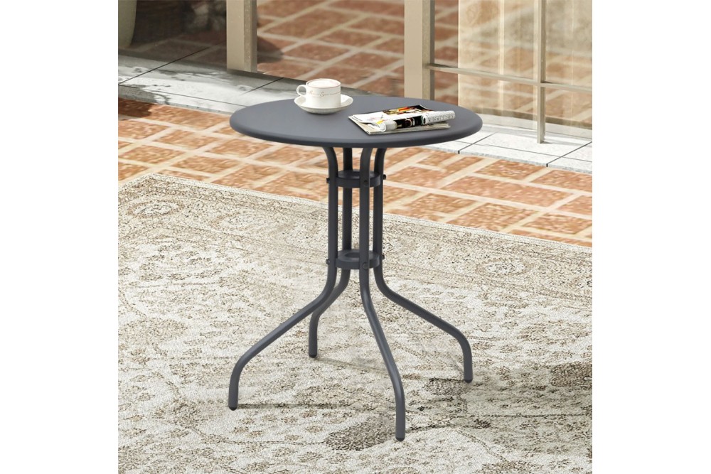 Τραπέζι Κήπου μεταλλικό Grey Φ60cm.