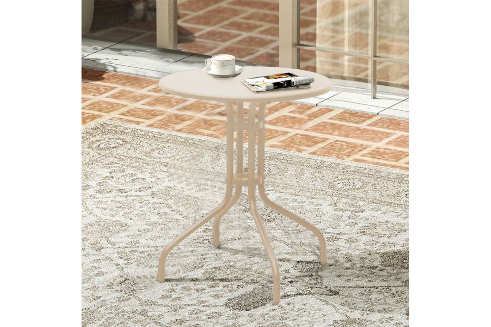 Τραπέζι Κήπου μεταλλικό Ivory Φ60cm. Τραπέζι Κήπου μεταλλικό Ivory Φ60cm.