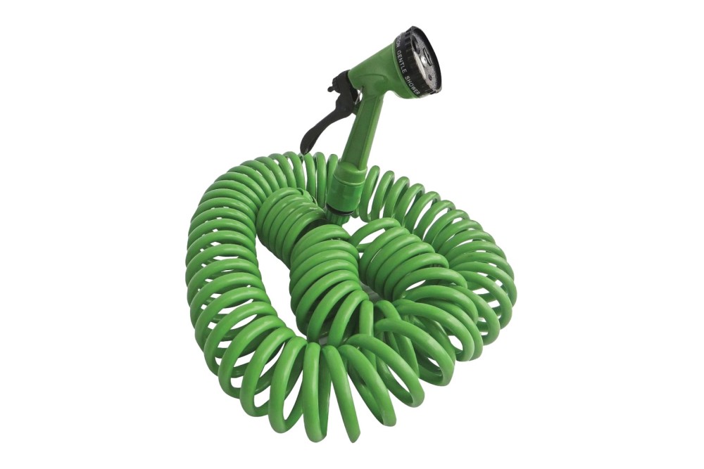 Λάστιχο Ποτίσματος Σπιράλ Πράσινο με πλήρες σετ εξαρτημάτων 7,5m. Λάστιχο Ποτίσματος Σπιράλ Πράσινο με πλήρες σετ εξαρτημάτων 7,5m.
