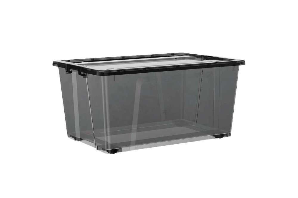 Κουτί αποθήκευσης με ροδάκια διάφανο Φιμέ 40lt 56,5x38x23,8cm.