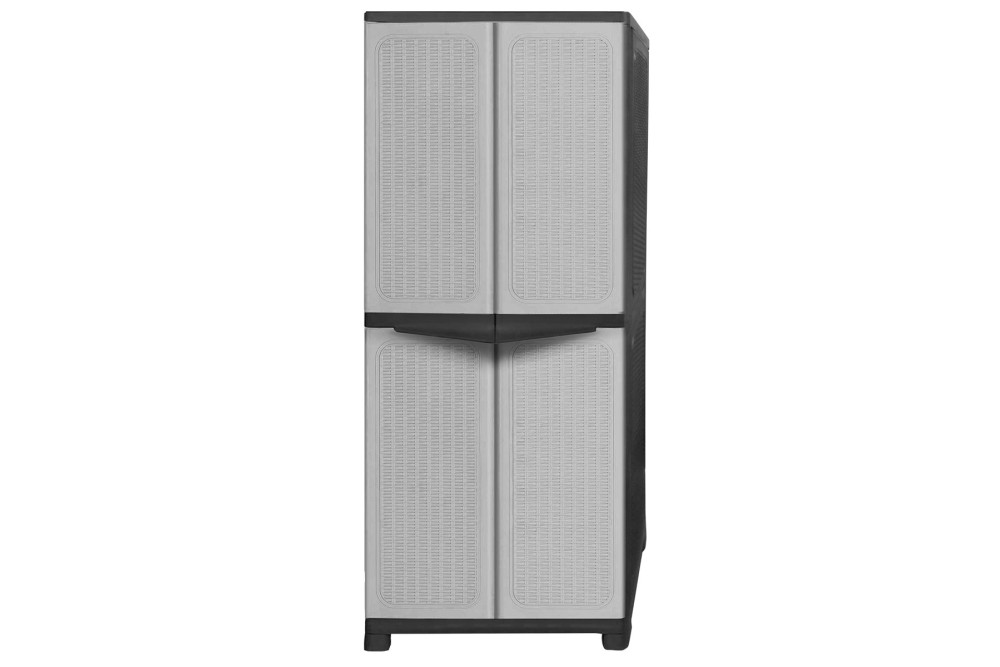 Ντουλάπα πλαστική Rattan γκρι - ανθρακί 70x44x173cm.