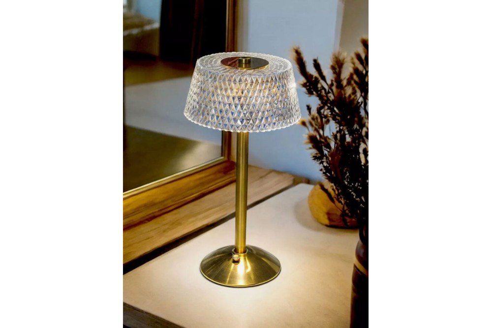 Λάμπα Επιτραπέζια Αφής Επαναφορτιζόμενη Metal 14,5x29cm.