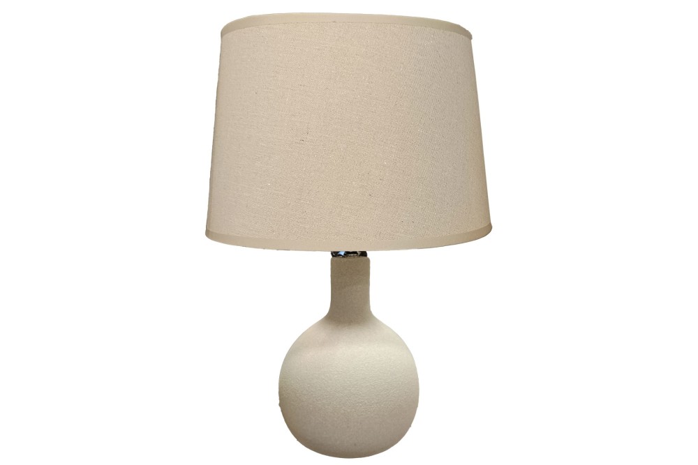 Λαμπατέρ Επιτραπέζιο Κεραμικό Beige με Καπέλο 28x41cm Λαμπατέρ Επιτραπέζιο Κεραμικό Beige με Καπέλο 28x41cm