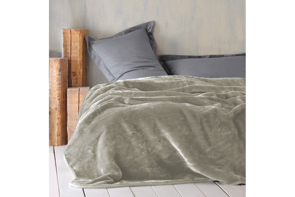 Κουβέρτα Βελουτέ Grey Διπλή 200x240cm