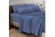 Σεντόνια Βαμβακοσατέν Σετ με 2 μαξιλαροθήκες 100% βαμβακερά 240x270cm Blue