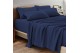 Σεντόνια Βαμβακοσατέν Σετ με 2 μαξιλαροθήκες 100% βαμβακερά 240x270cm Dark Blue