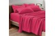 Σεντόνια Βαμβακοσατέν Σετ με 2 μαξιλαροθήκες 100% βαμβακερά 240x270cm Dark Coral