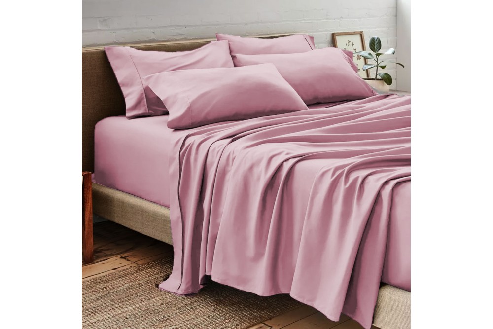 Σεντόνια Βαμβακοσατέν Σετ με 2 μαξιλαροθήκες 100% βαμβακερά 240x270cm Pink